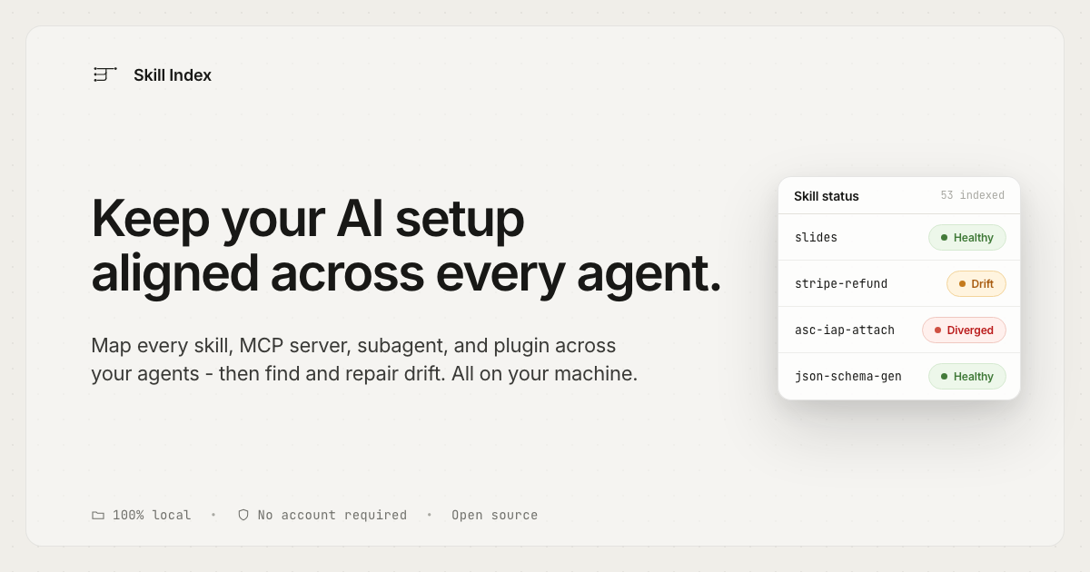 I built a local Mac app to keep my coding-agent setup from drifting between tools